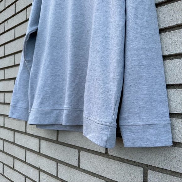 MIZZEN+MAIN Men's Light Gray Heather Fairway Crewneck Sweater Cotton Modal - Picture 3 of 8